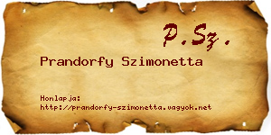 Prandorfy Szimonetta névjegykártya